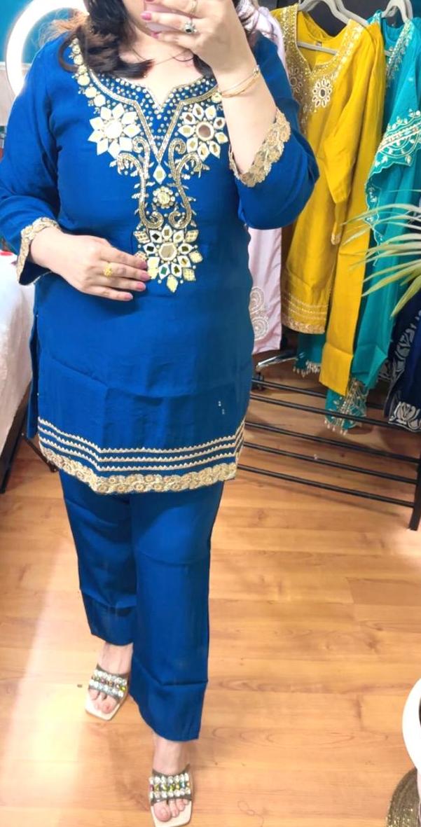 Premium Roman Silk Co-ord Set - Image 2