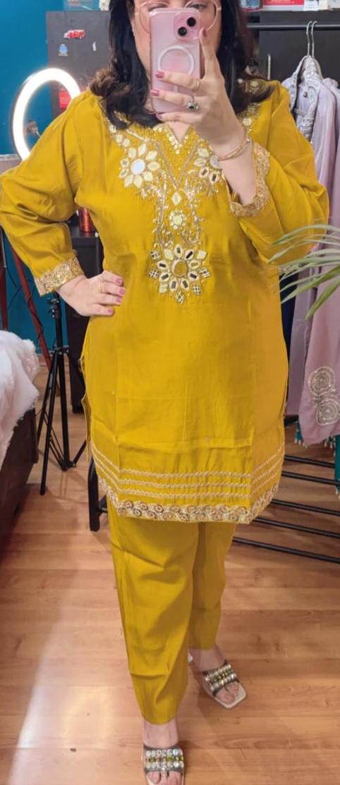 Premium Roman Silk Co-ord Set