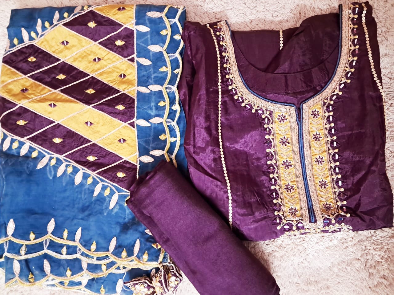 Natural Crepe Fabric suit Material