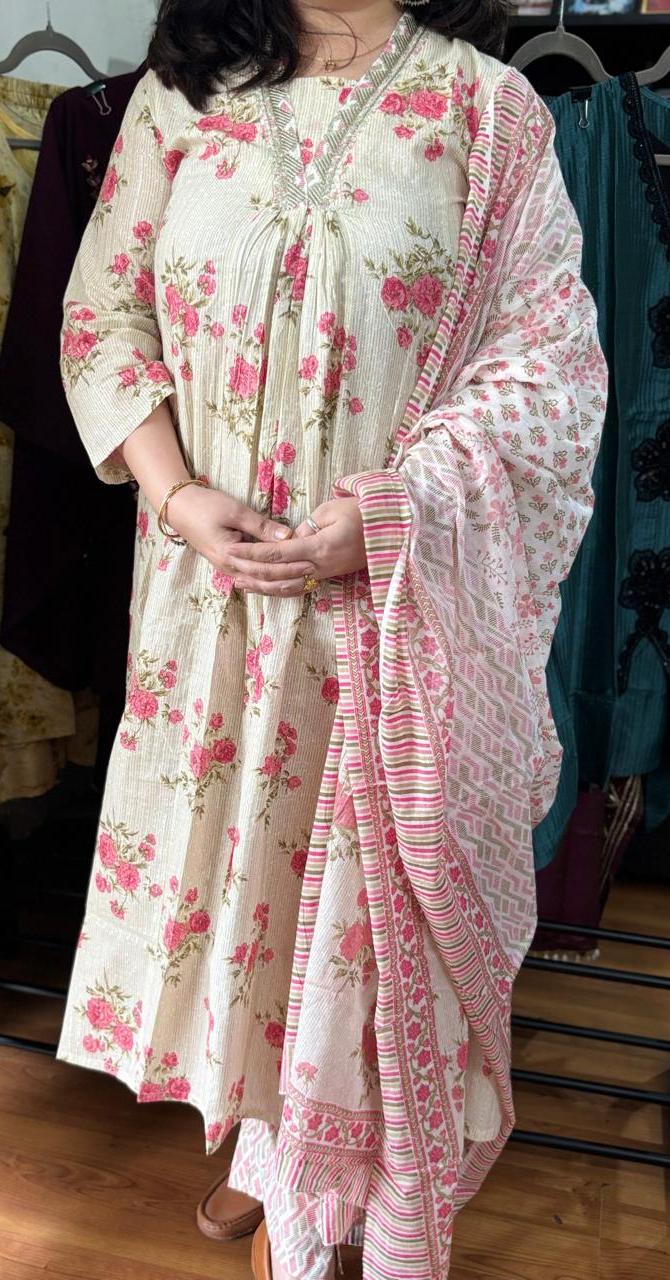 Floral Anarkali suit