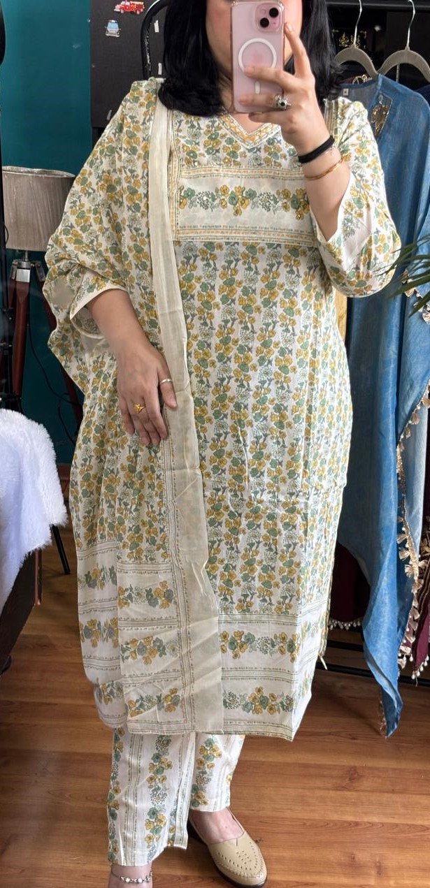 Jaipuri Print Cotton Suit