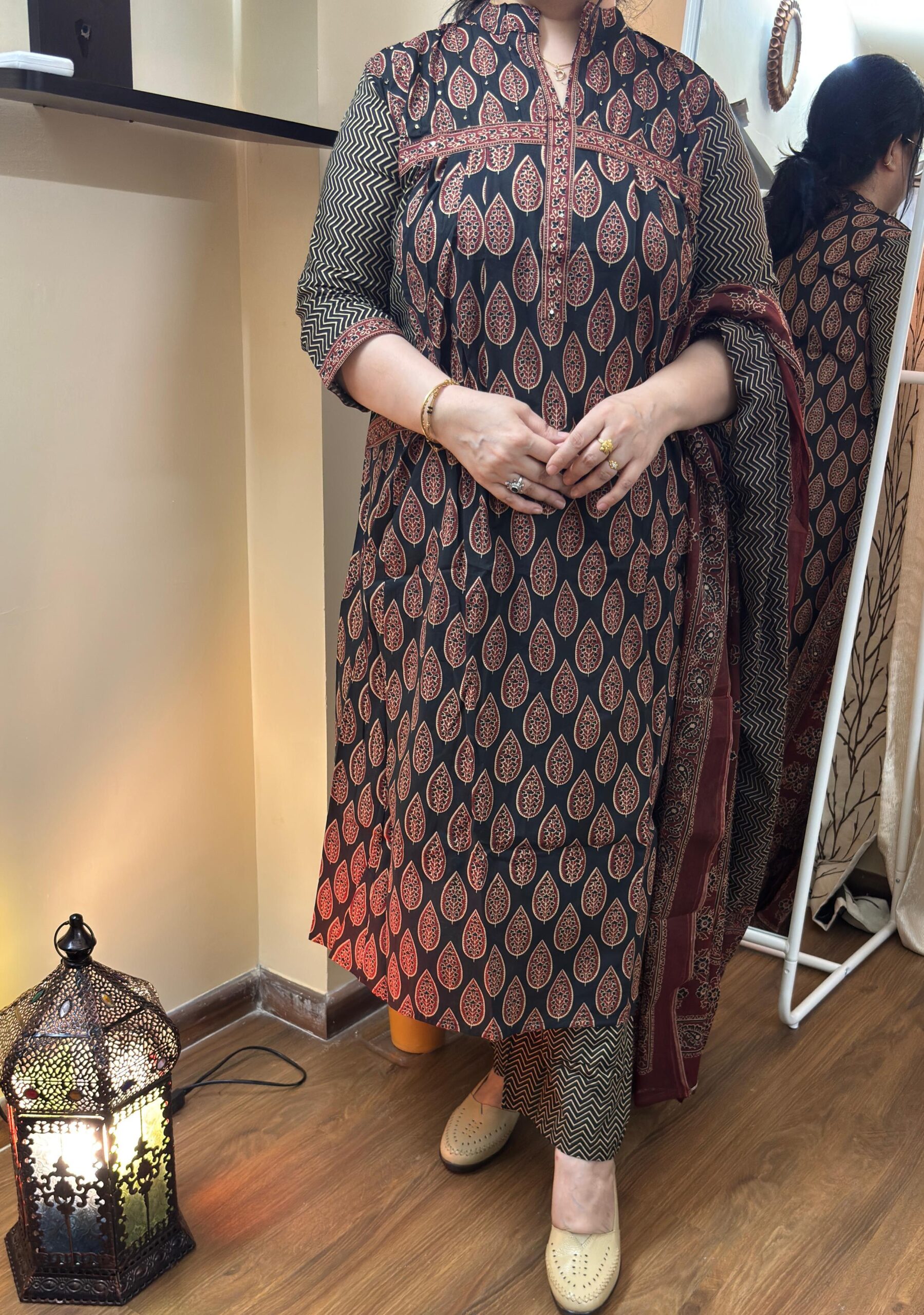 Cotton Ajark print set