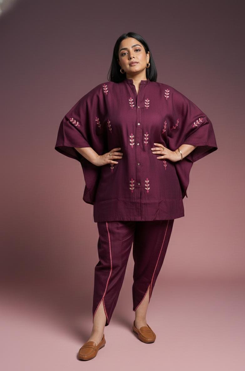 Roman Silk Shirt Kaftan Co-ord Set - Image 4