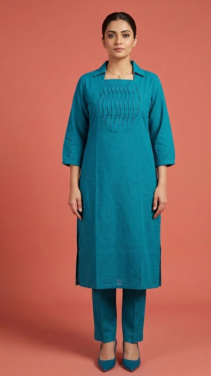 Women Cotton Kurta Pant Set