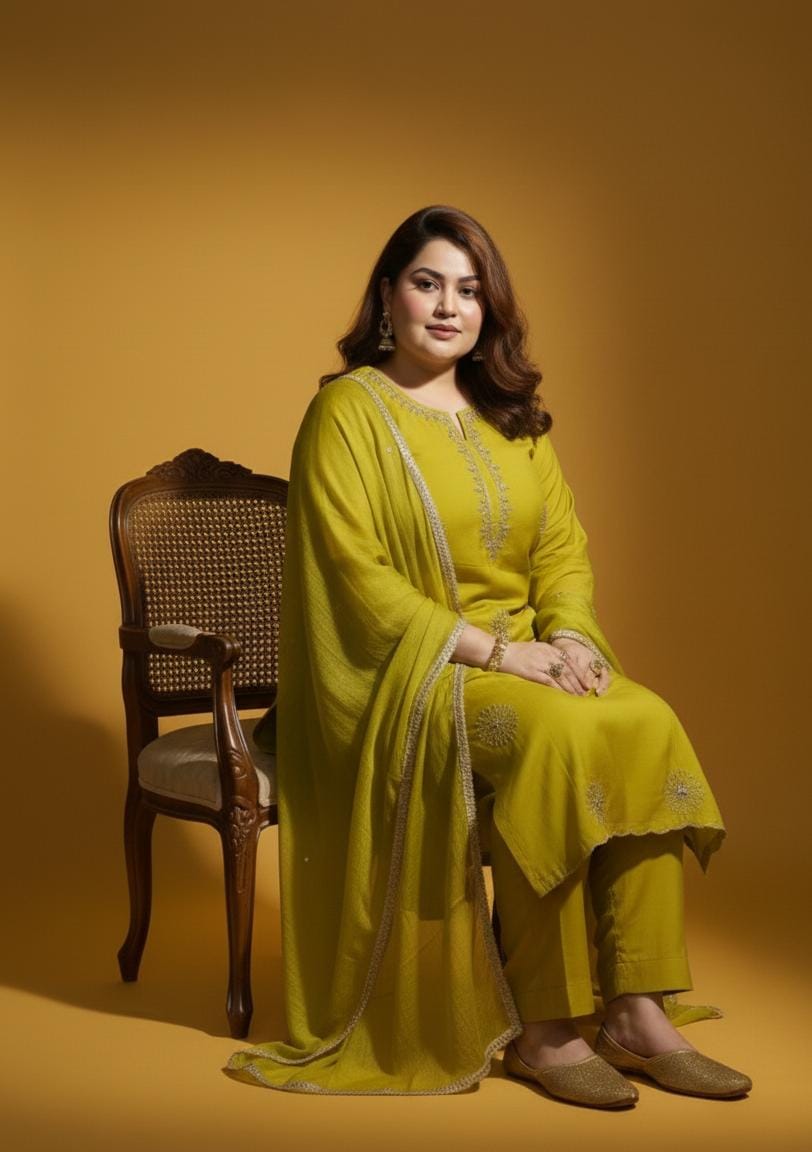 Organza - Festive Kurta Dupatta Set - Image 4