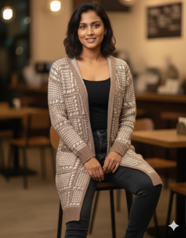 Beige & White with Hoodie