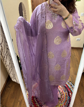 Mauve Color - Silk Shimmer Fabric/Weaving