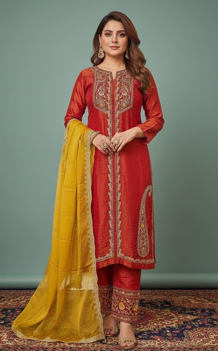 Silk Shimmer Kurta Set