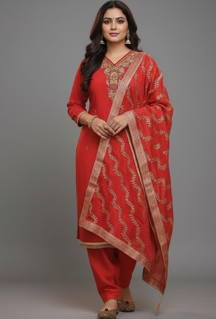 Crape Silk-Ethnic Set