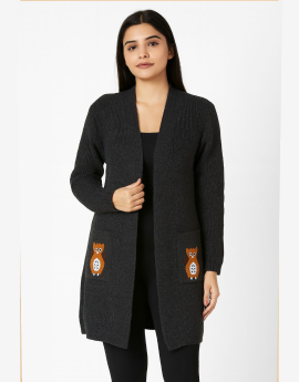 Charcoal Black Knitted shrug