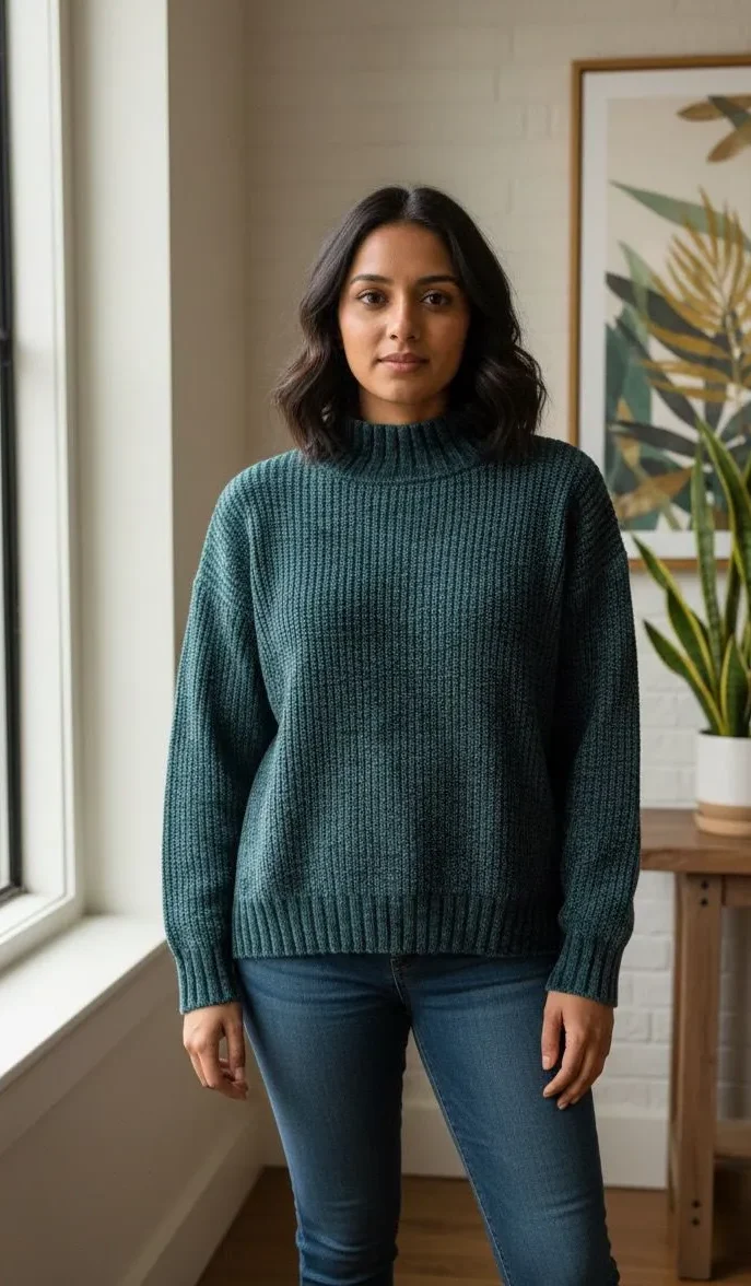 Winter Stand Collar Velvety Top