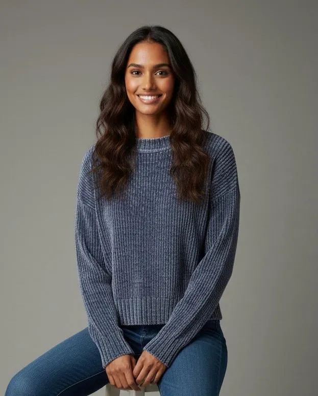 Winter Velvety texture Crop Top - Image 4