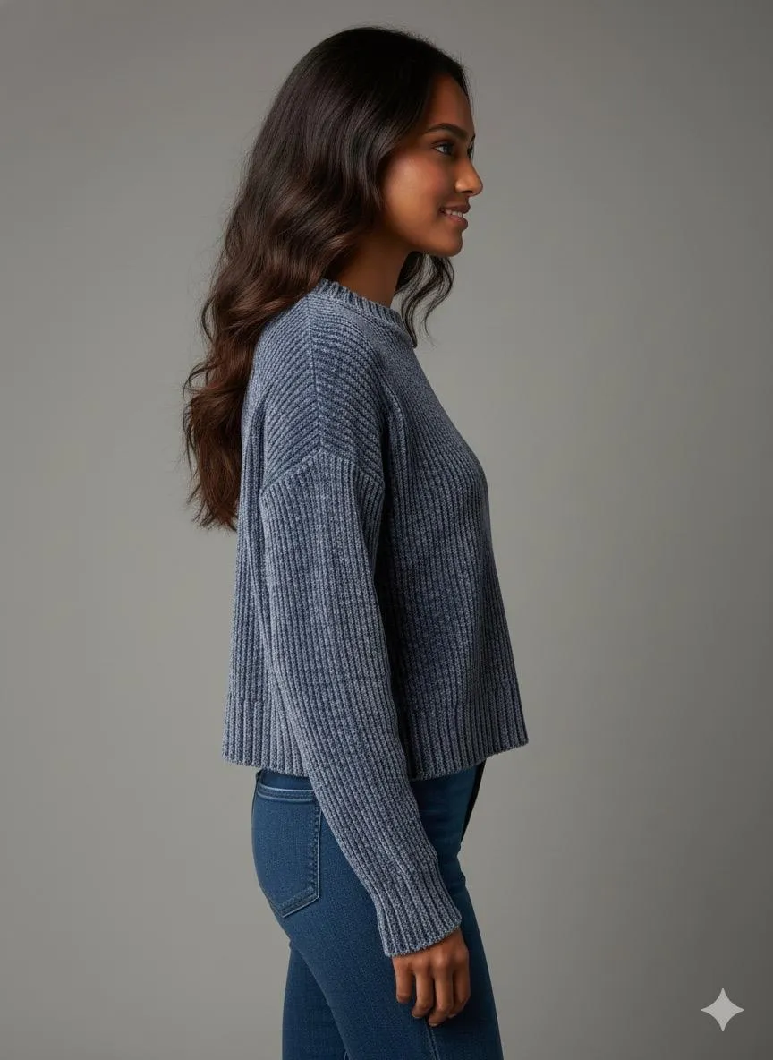 Winter Velvety texture Crop Top - Image 5