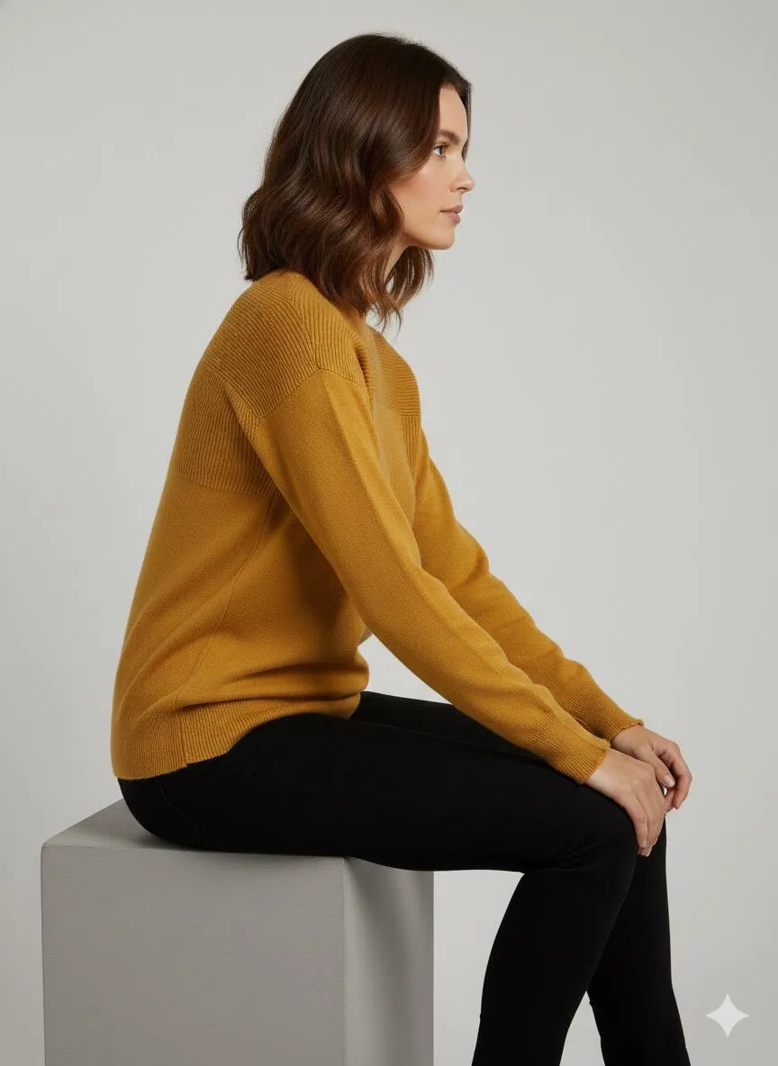 Mustard Yellow light Pullover Top - Image 3