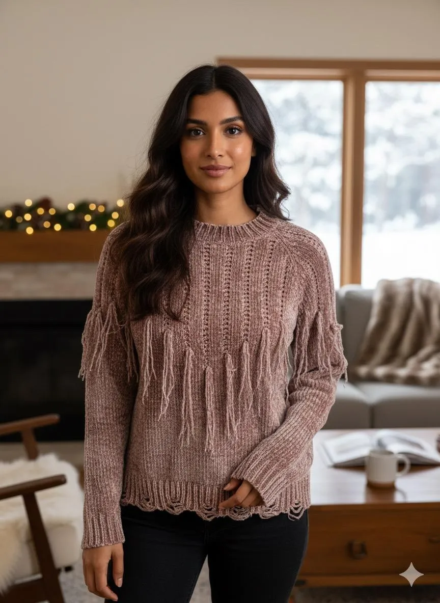 Beige Velvety texture Warm Top