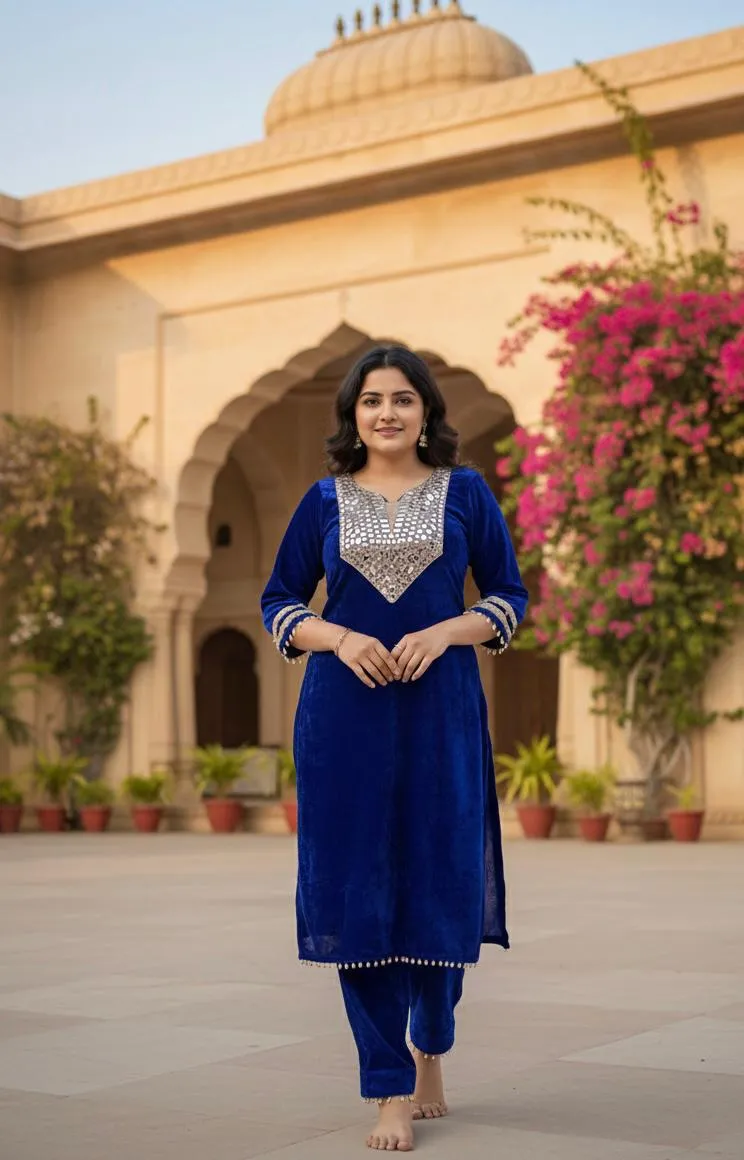 Velvet Designer Long Co-ord Set