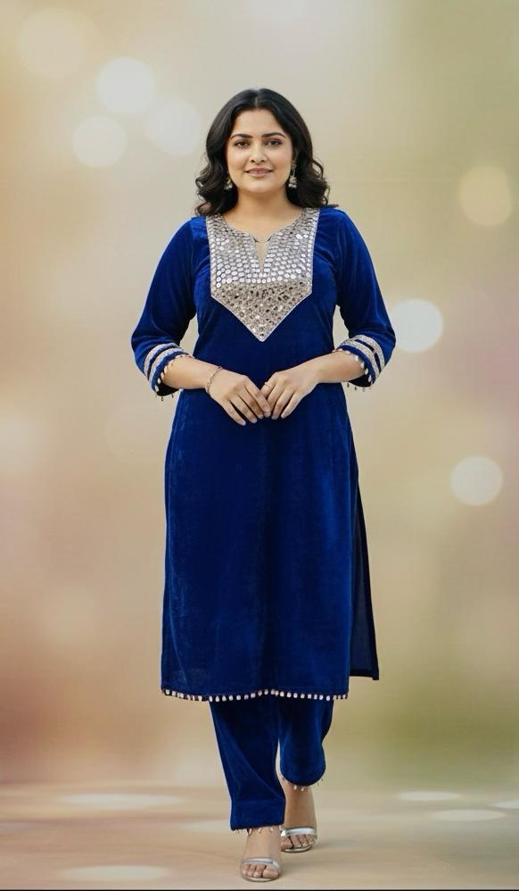 Velvet Designer Long Co-ord Set