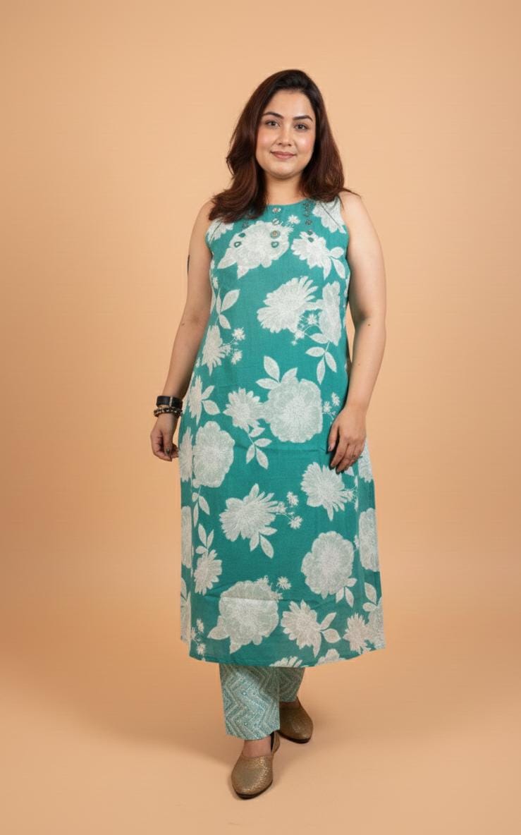 Women’s Floral Cotton Long Co-Ord Set