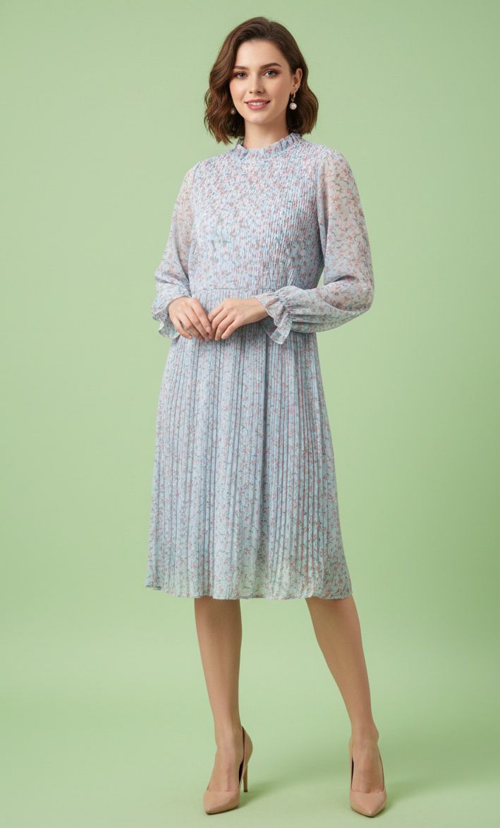 Women Chiffion Floral Print Dress